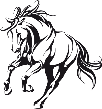 Cavalo Galopando - Cavalo Correndo Silhueta (368x394)