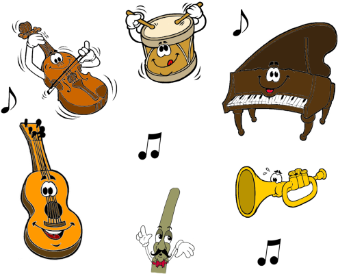 Muziekinstrumenten - Google Zoeken - Instrumenten Cartoon (500x403)