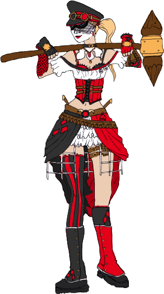 Steampunk Harley Quinn By Searsha On Deviantart - Cartoon (360x647)