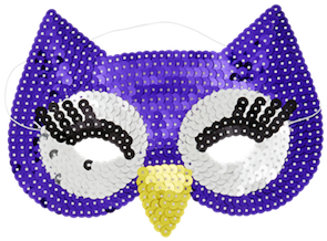 Kids Sequin Owl Mask - Sequin Owl Mask (500x500)