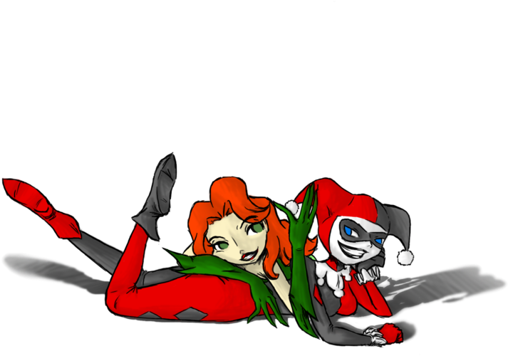 Poison Ivy Lub Harley Quinn By Austrailian-dragon - Cartoon (900x657)