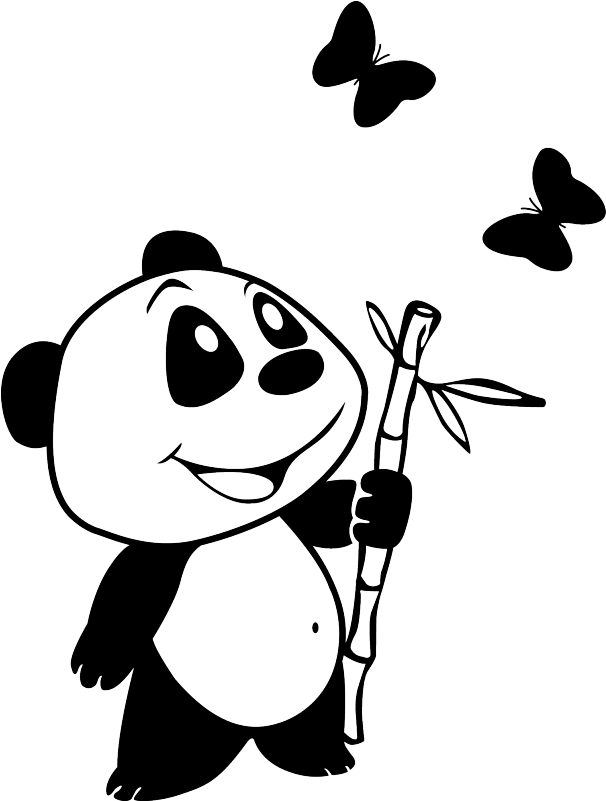 Panda Stickers, Panda Sticker, Teddy Bear Decal, Cheap - Panda Autocollant (800x800)