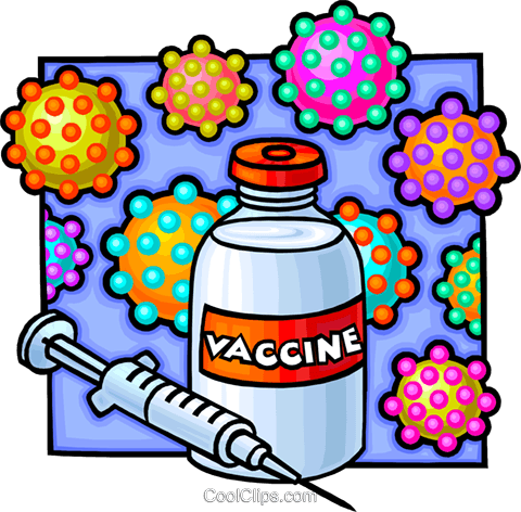 Vaccine And Syringe Royalty Free Vector Clip Art Illustration - Vaccination Clip Art (480x472)