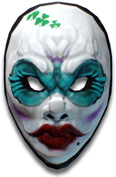 The Diamond Heist Mask Png Png Images - Payday 2 Clover Mask (400x609)