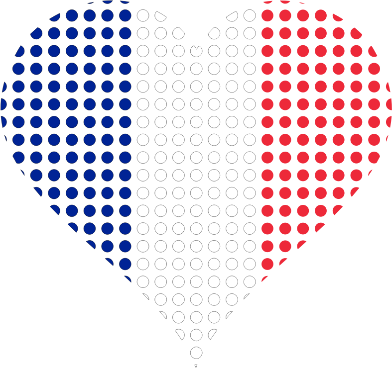 Medium Image - French Flag Heart Transparent Background (787x740)