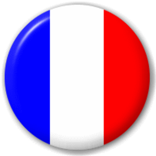 25mm Lapel Button Pin Badge French France Flag National - France Flag Round Png (500x500)