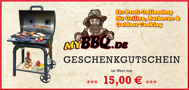 Geschenkgutschein Im Wert Von 15,00 Euro - Grill ́n Smoke Barbecue Star 7502 Smoker (800x800)