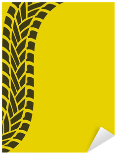 Yellow Special Background With Tire Track, Vector Illustration, - Illustration (400x400)
