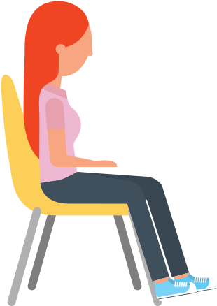 Woman Sitting On Chair - Chair (550x550)