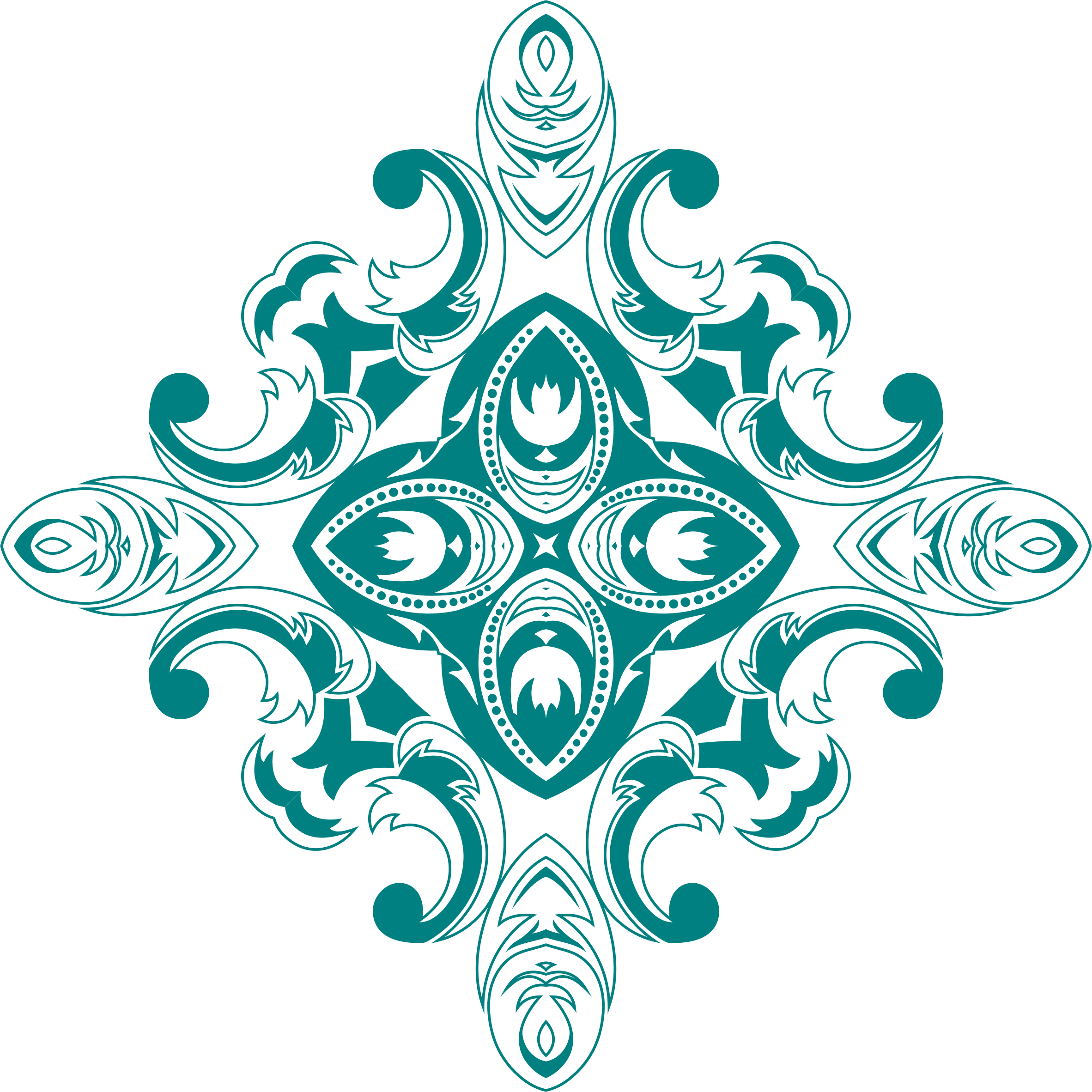 Vintage Floral Style Design 4 - Vintage Floral Design Png (2364x2364)