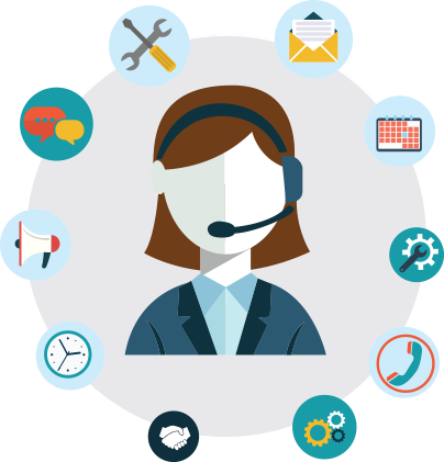 Defined As The “easiest To Use” Customer Service Interface, - Customer Service Images Cartun Png (404x421)