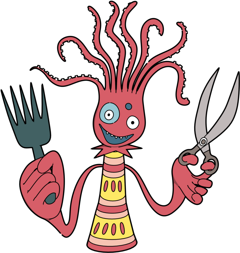 Hairdresser Octopus By Mistberg - Parappa The Rapper 2 Hairdresser Octopus (877x910)