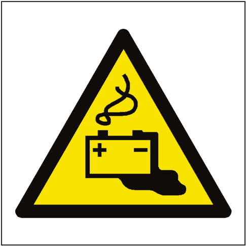 Battery Charging Hazard Symbol Sign Safety-label - Toxic Hazard Symbol (600x600)