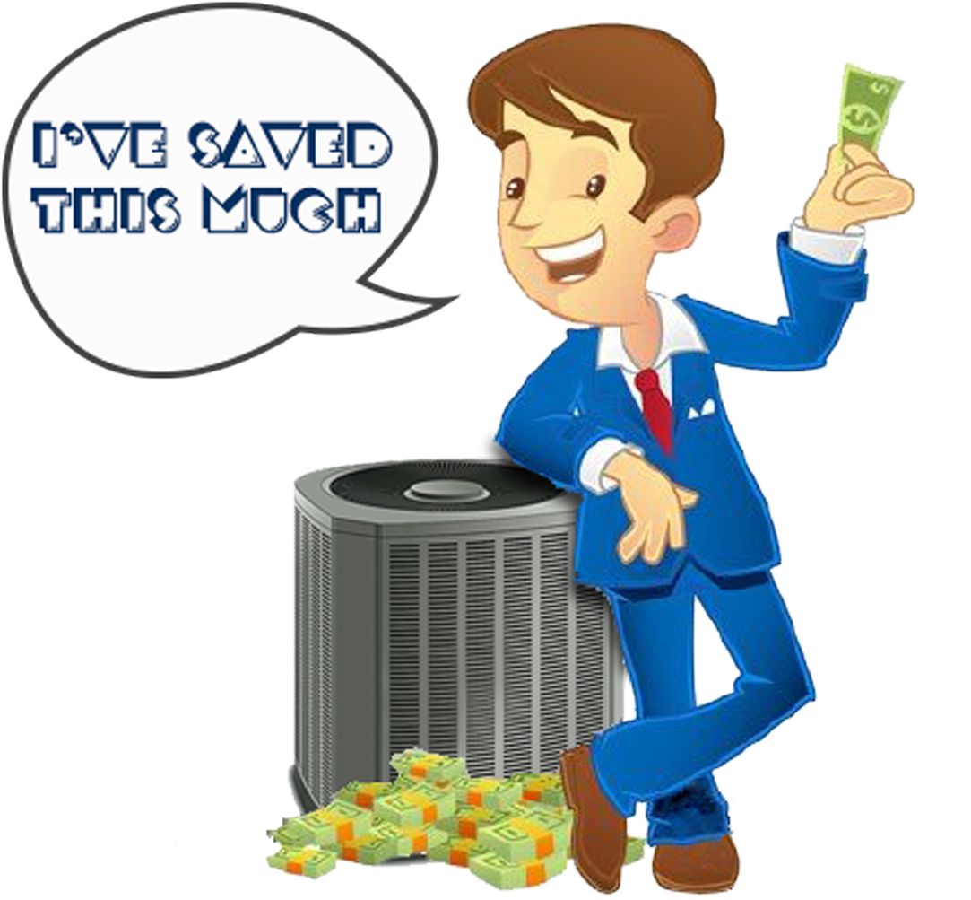 Saved This Much Cartoon Our Highly Skilled Technicians - Air Conditioner Technician Cartoon (1145x1020)