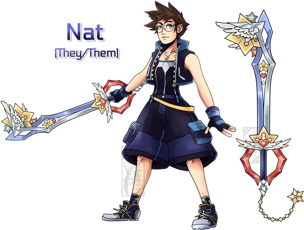 Kingdom Hearts Nat By Deer-head - Cartoon (1033x774)