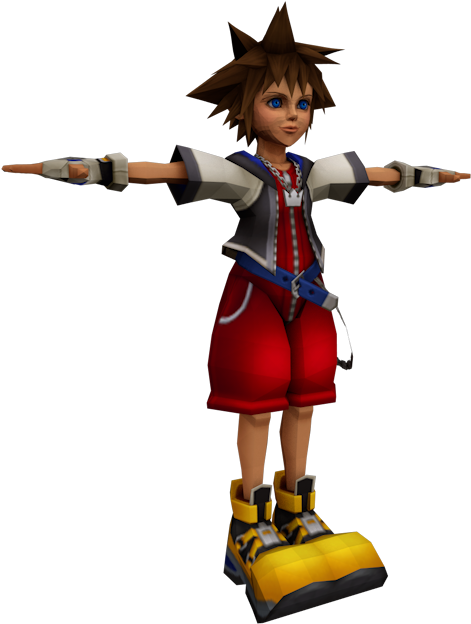 Download Zip Archive - Kingdom Hearts Sora Model (750x650)