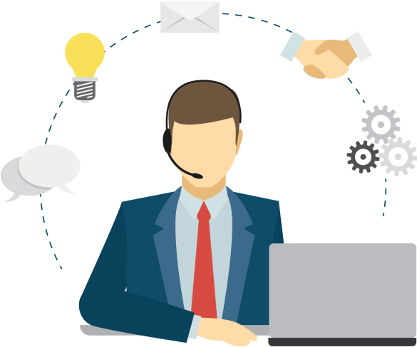 Products Or Services - Salesperson Png (584x512)