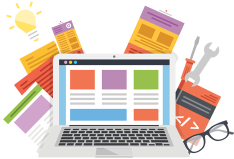 Website Redesign - Web Design Flat Png (562x333)