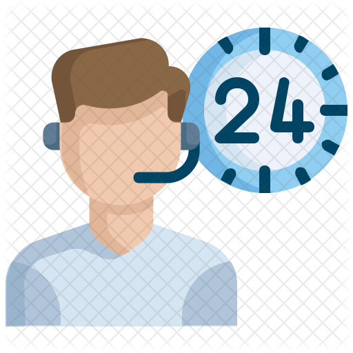 24 Hour Customer Service Icon - Customer Service (512x512)