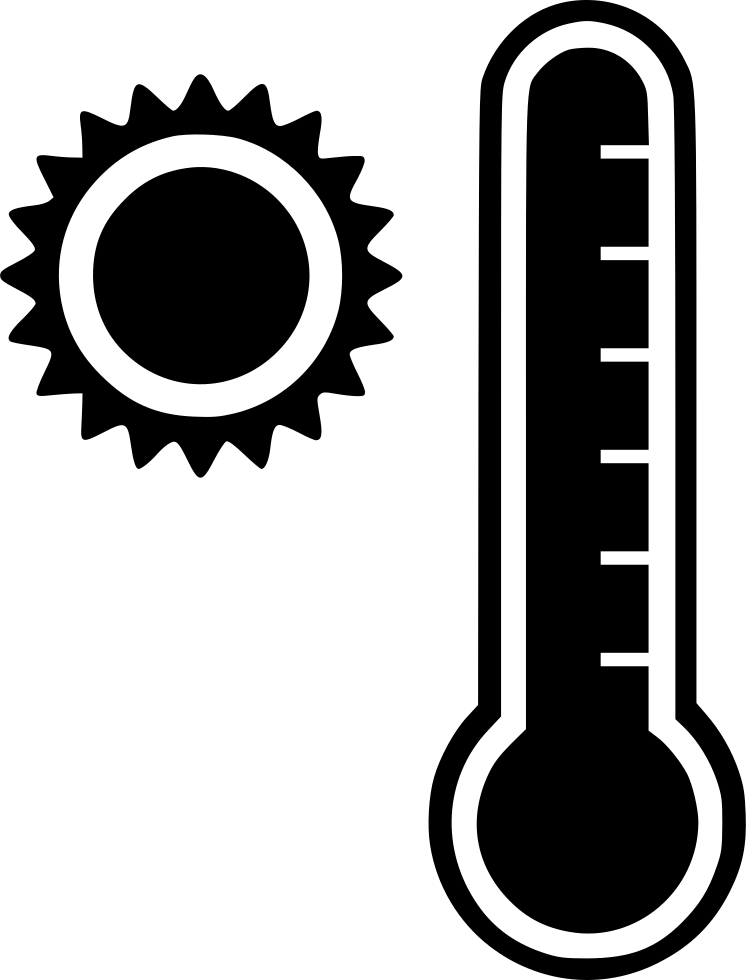 Thermometer Hot Heat Overheat Temperature Comments - Heat Icon Png (746x980)