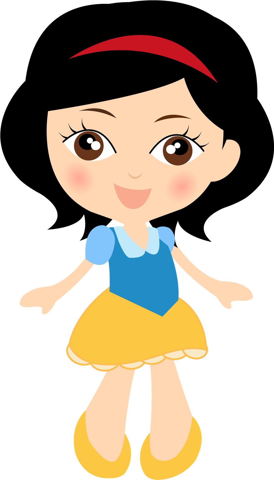 Branca De Neve Cute - Snow White (1000x1755)