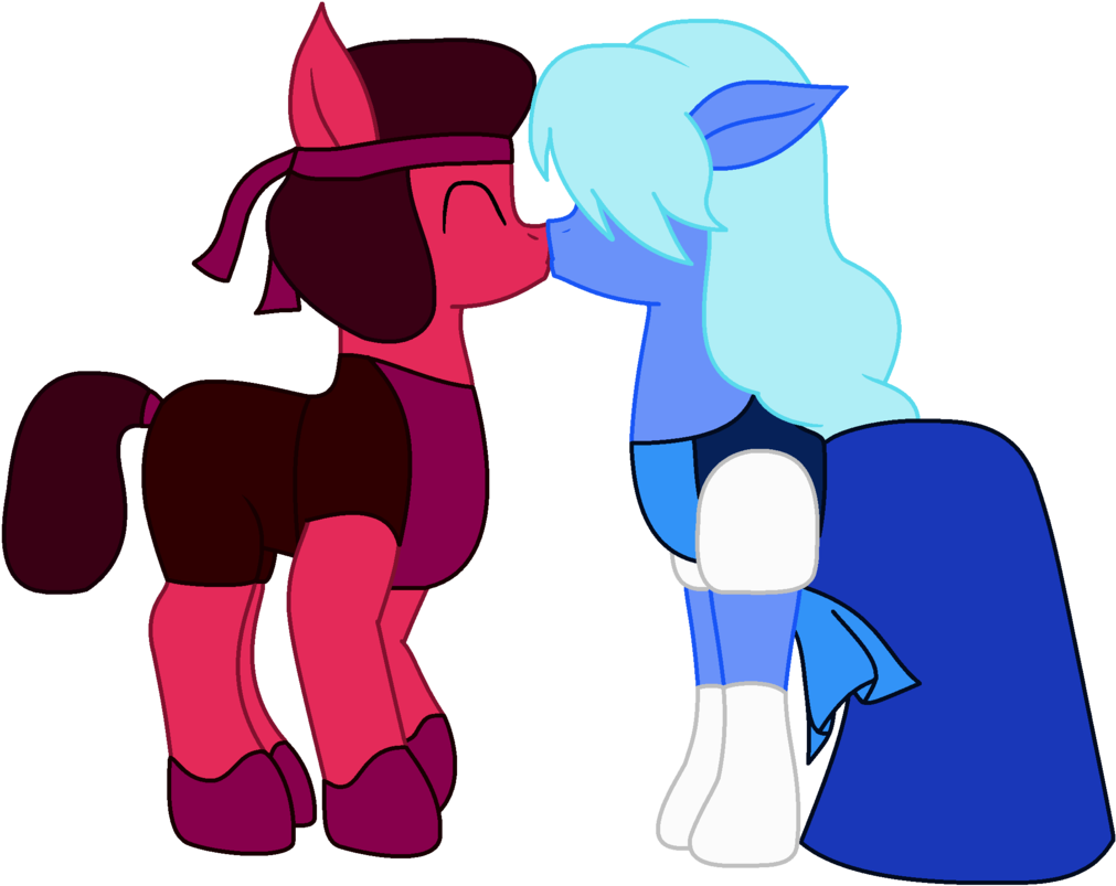 Ruby And Sapphire Ponies By Flamefyre1235 - Ruby And Sapphire Pony (1024x817)