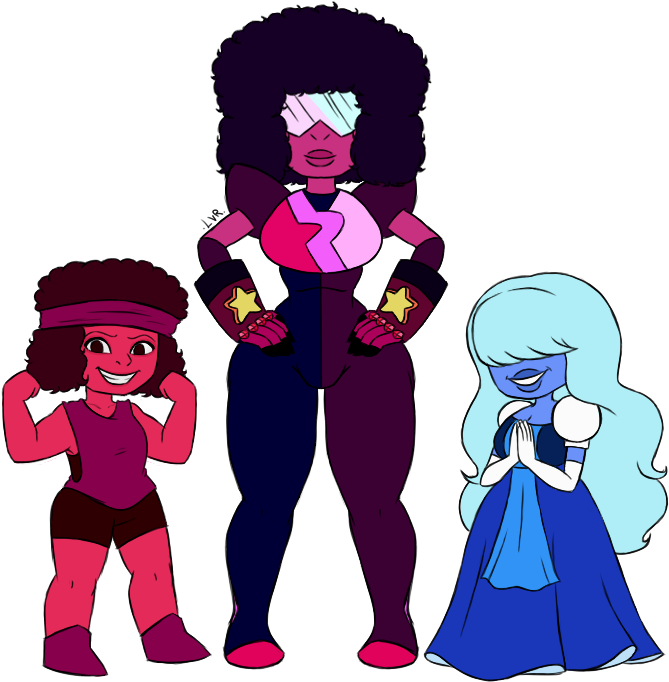 Ruby Sapphire = Garnet By Lauriavonraven - Kiss Kiss Fall In Love (700x800)