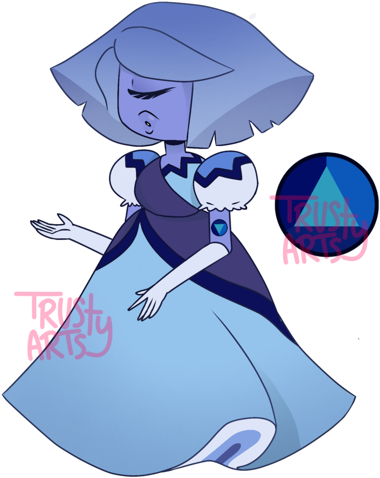 Gem Adopt / Blue Sapphire By Trustyarts - Sapphire (794x1007)