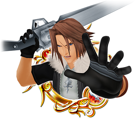 Kingdom Hearts Ii A Swordsman With A Gunblade - Squall Leonhart Kingdom Hearts 2 (440x384)