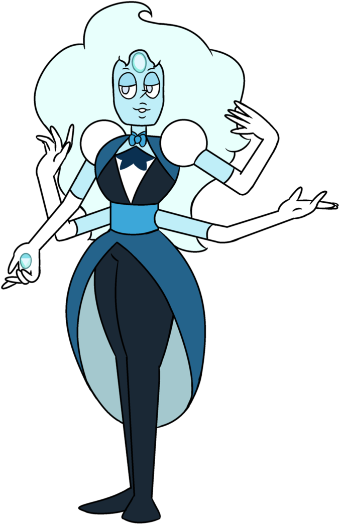 Crystal Gem Sapphire And Pearl By Perimarine - Sapphire And Pearl Fusion (758x1055)