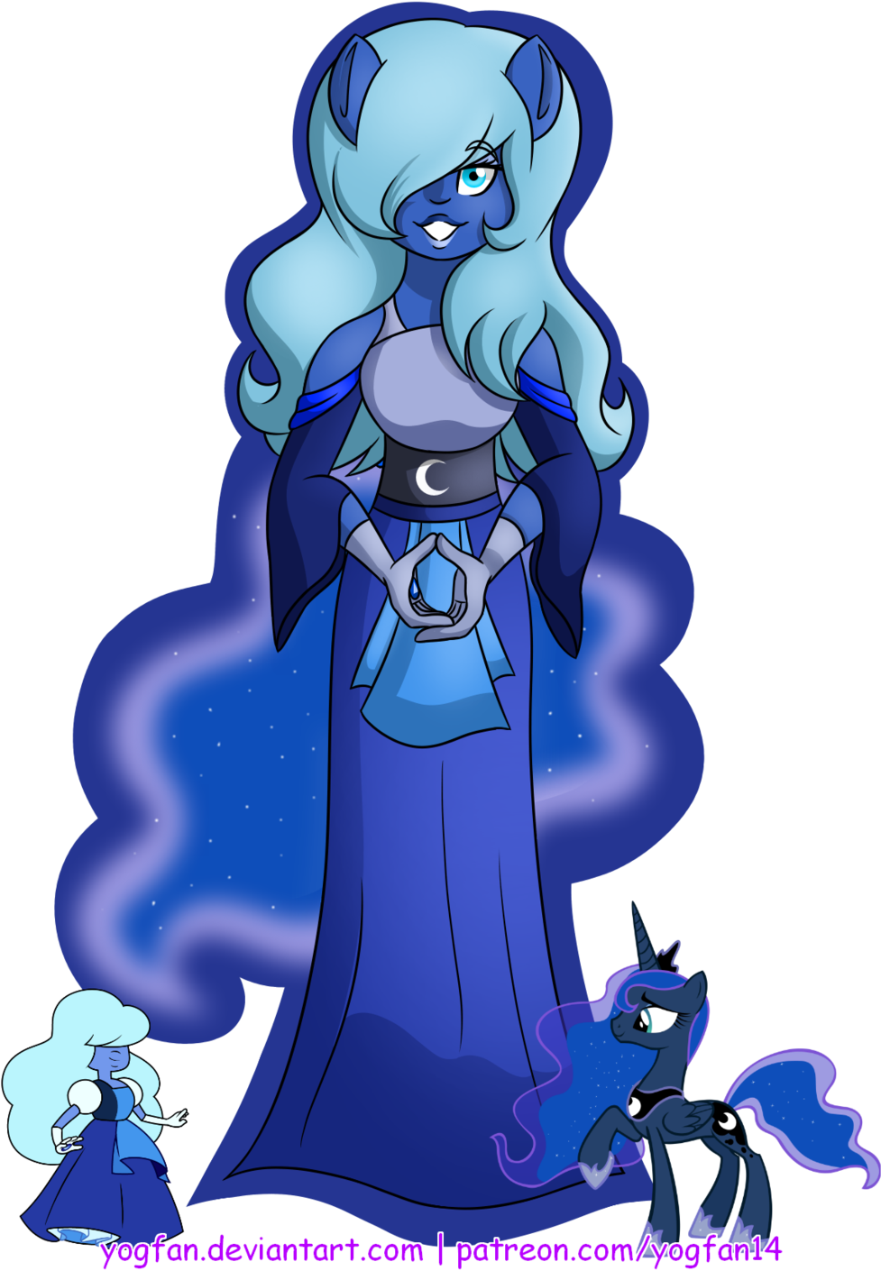 Yogfan, Clothes, Dress, Fusion, Pony, Princess Luna, - Pony Friendship Is Magic Luna (1024x1536)