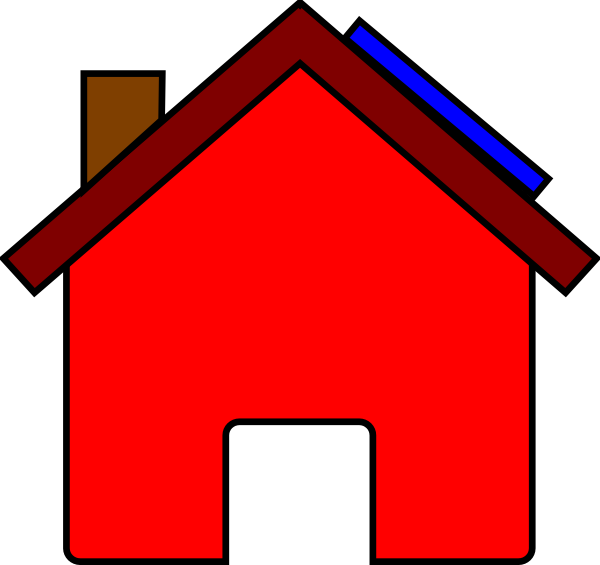 House With Solar Panels Clipart Png (600x565)