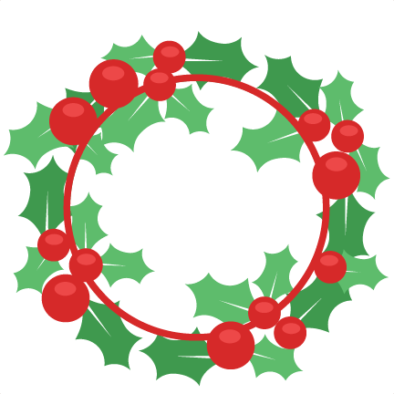 Christmas Wreath Svg Scrapbook Cut File Cute Clipart - Christmas Wreath Svg (432x432)