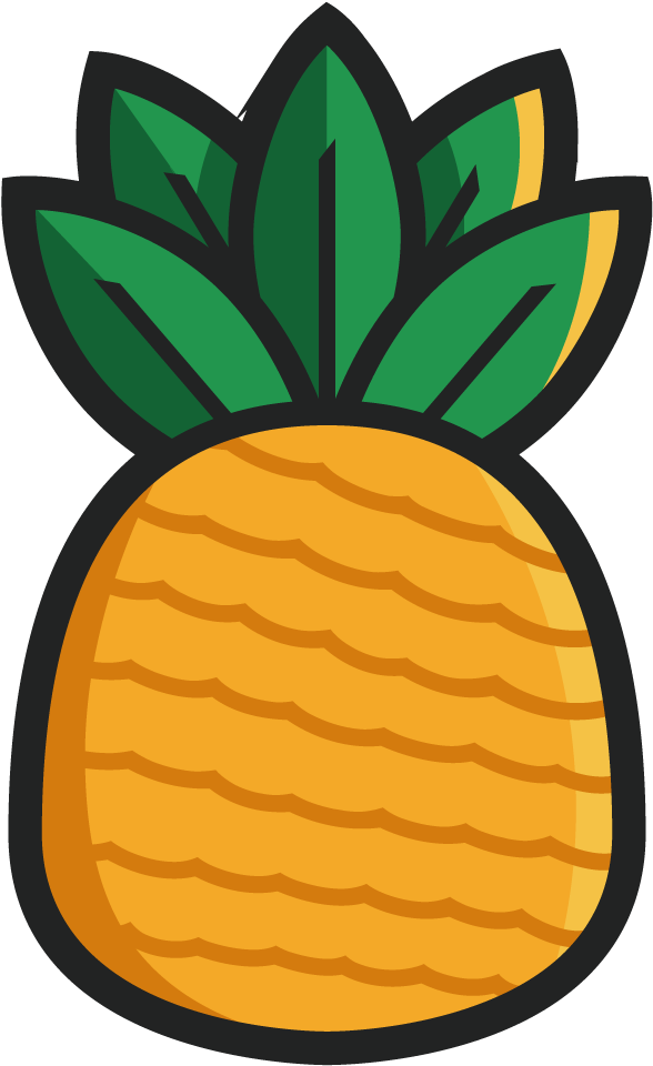 Pineapple Hawaii Fruit Food - Vector Graphics (1000x1000)
