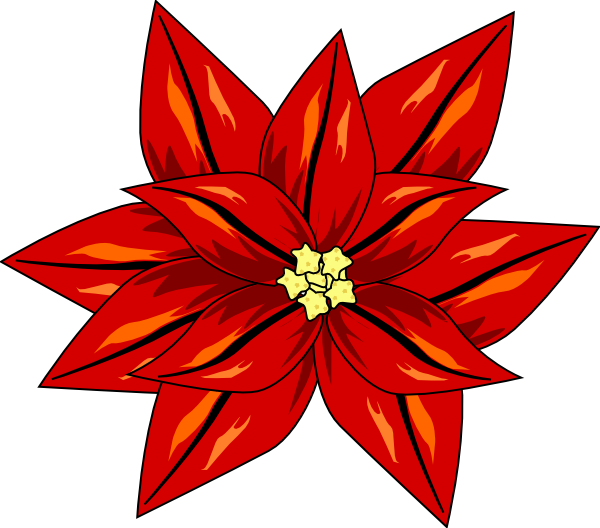Poinsettia Clip Art Free (600x528)