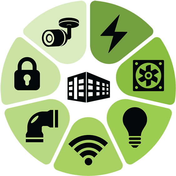 A Unified System Of Network Connected Hardware And - Building Automation Icon (600x600)