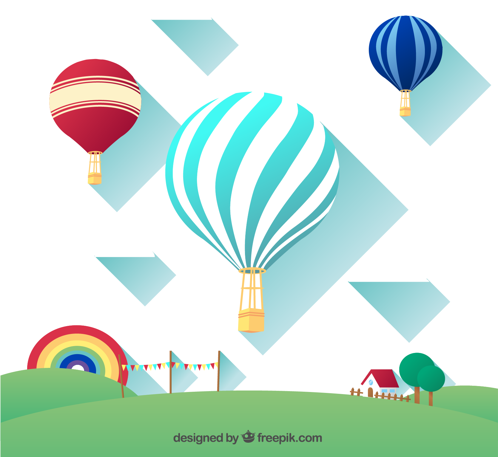 Flight Hot Air Balloon Euclidean Vector - Vector Graphics (2075x1828)