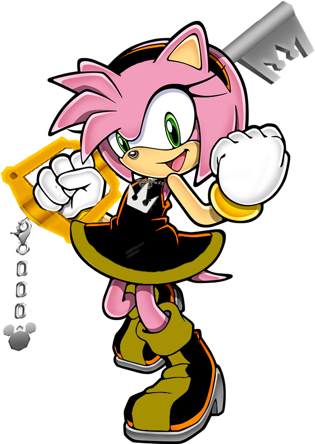 Amy Rose The Keyblade Welder By Midnight-star234 - Cartoon (714x964)