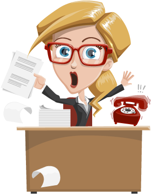 Woman Accountant Clipart - Accountant Cartoon Png (330x450)