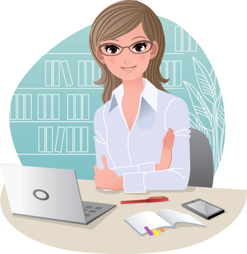 Rosillo & Associates - Office Girl Clipart (500x516)
