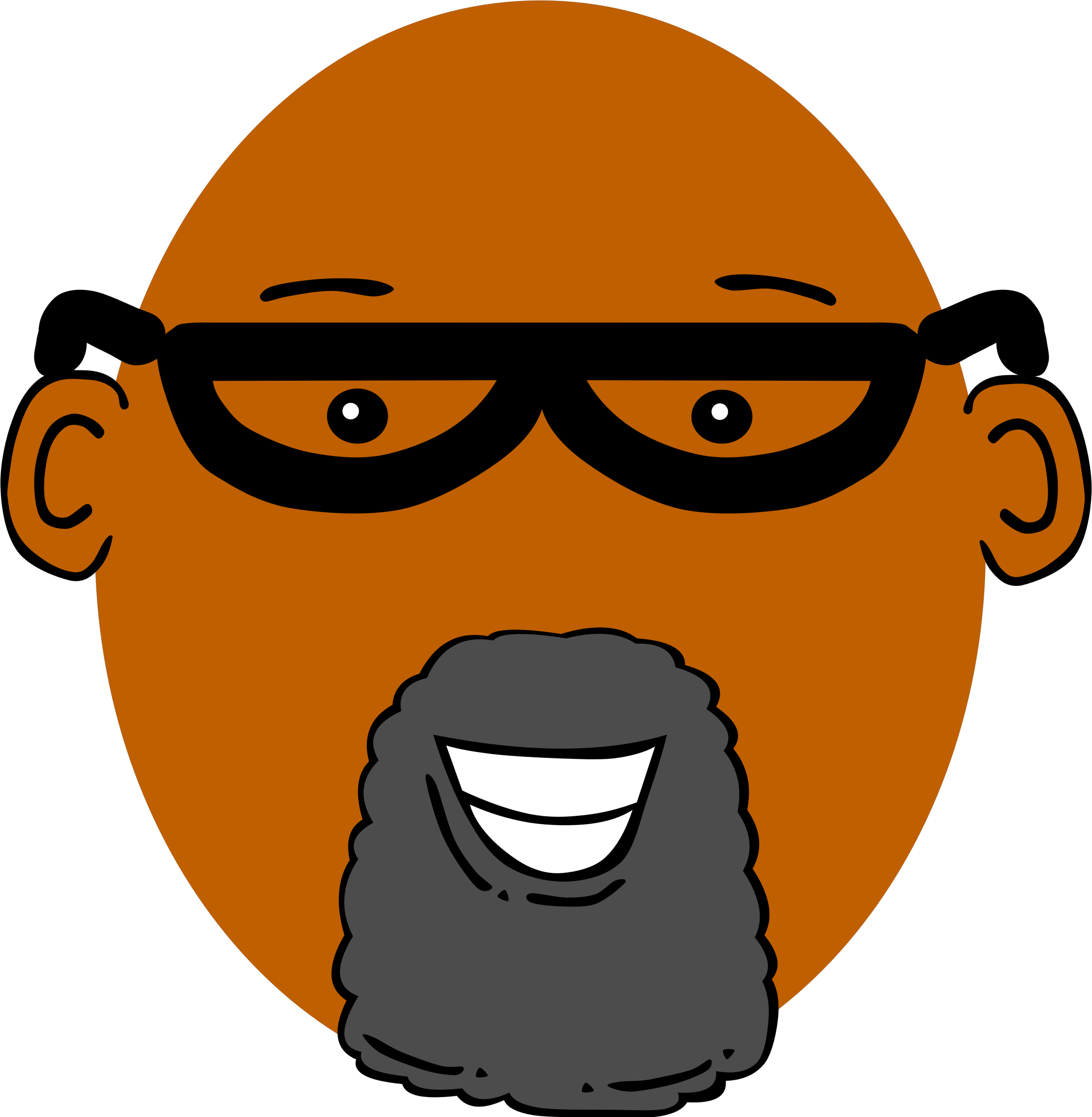 Big Image - Black Grandpa Clipart (2241x2292)