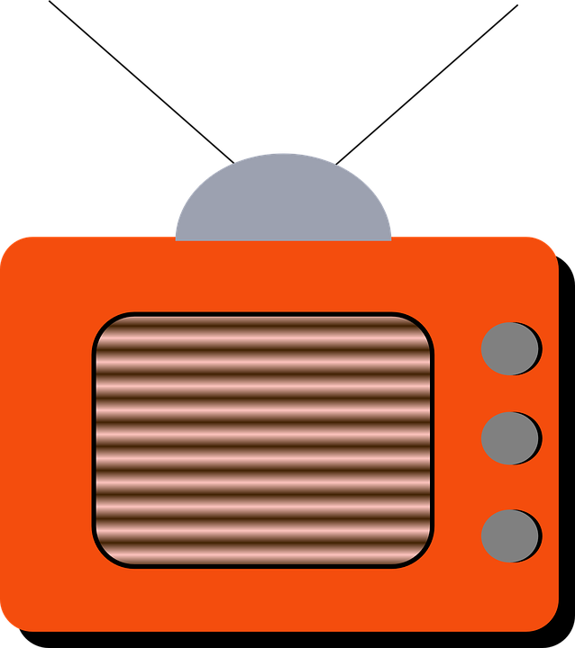 Television, Video, Radio, Vintage, Antenna - Clip Art (638x720)