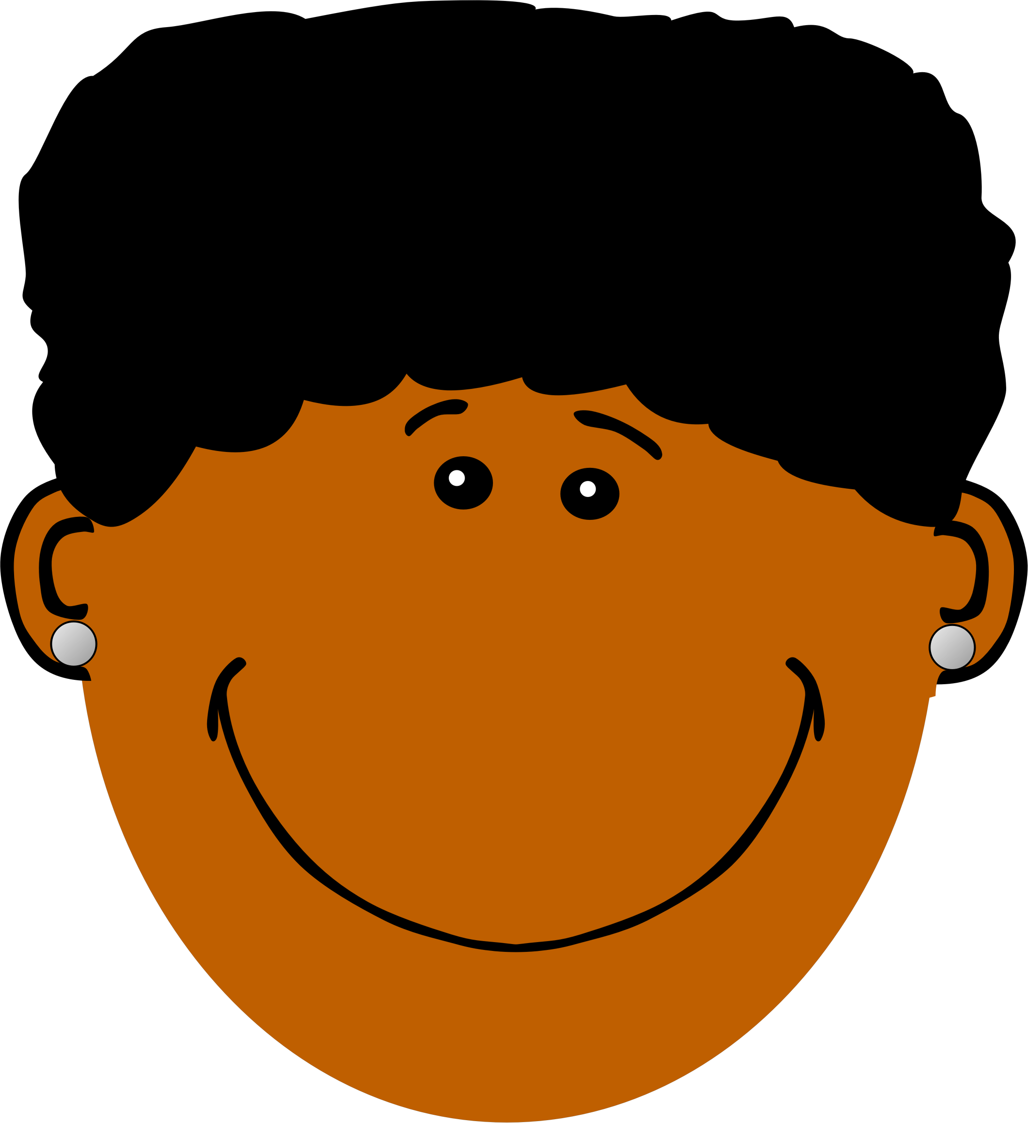 Big Image - Dark Skin Cartoon (2119x2316)