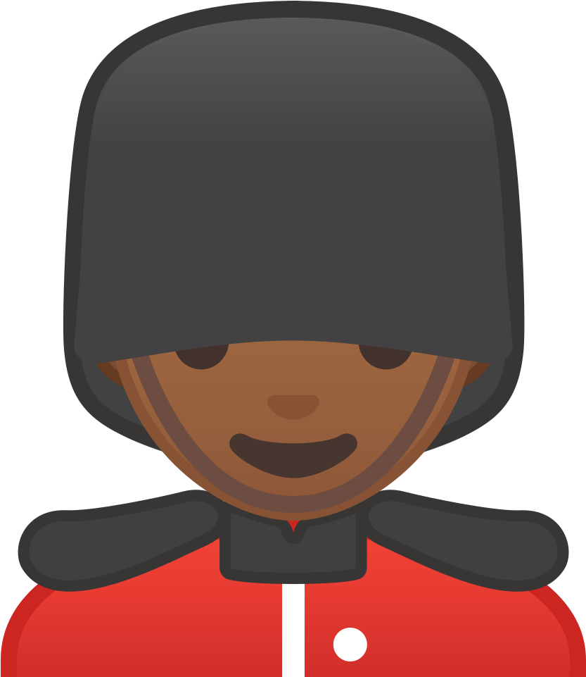 Man Guard Medium Dark Skin Tone Icon - Human Skin Color (1024x1024)