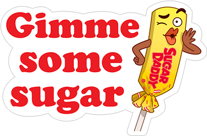 Sticker 11 From Collection «tootsie Candy - Sugar Daddy Milk Caramel Pop (442x286)