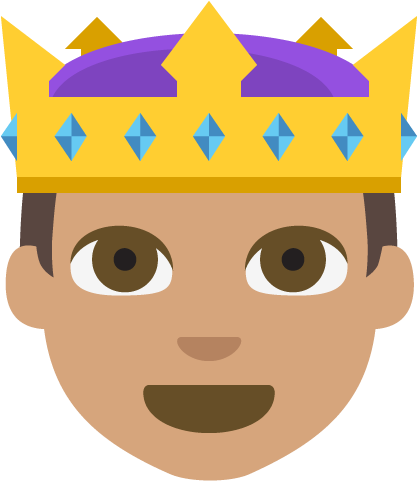 Prince Medium Skin Tone Emoji Emoticon Vector Icon - Emoji De Principe (512x512)