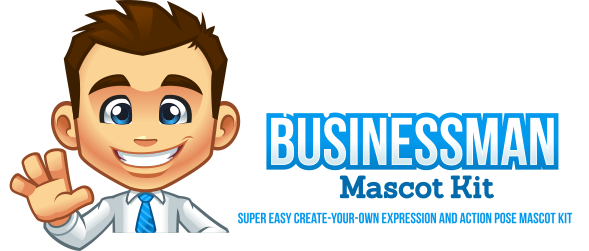 Your Friendly Businessman Mascot Kit Is A Super Easy - Business Man Mascot Png (589x251)