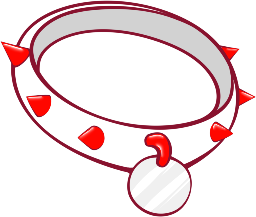 Red White Spike Collar By Rexxxasaurus - Red White Spike Collar By Rexxxasaurus (955x836)