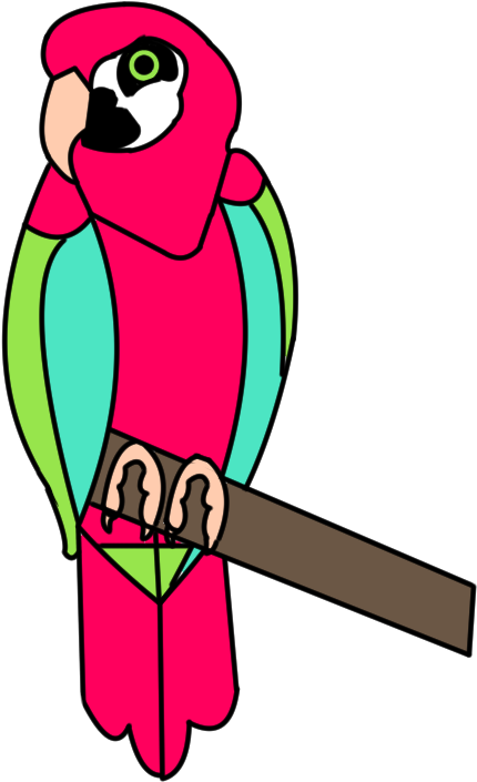 How To Draw A Parrot For Kids - Drawing (727x727)