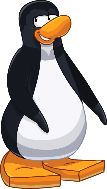 Mascot Black White Logo Design - Club Penguin Black Penguin (419x737)